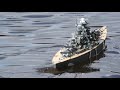 RC model of the Trumpeter Bismarck 1/200 water test