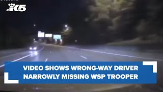 Video Shows Wrong Way Driver Narrowly Missing State Trooper On I 90