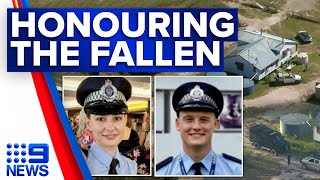 Police memorial confirmed to farewell victims of Queensland shooting | 9 News Australia