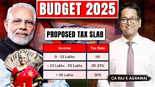 Proposed Tax Slab : 30% Above ₹50 Lakh | Budget 2025 | CA Raj K Agrawal