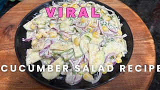 Viral Creamy Cucumber Onion Salad Recipe/ Weight Loss Salad/ Healthy Recipe