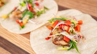 Fish Tacos with Mango Salsa by Janella Purcell