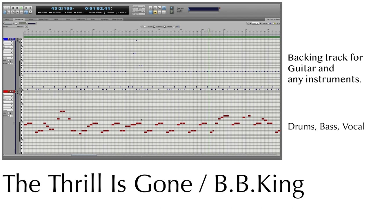 The Thrill Is Gone Backing Track / B.B.King - YouTube