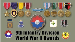 9th Infantry “Old Reliables” Division, World War 2 Veterans' Patch, Crest, Basic Medals and Awards!