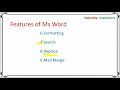 ms word ms word features ms word characteristics hindi word processing ms word kya hai