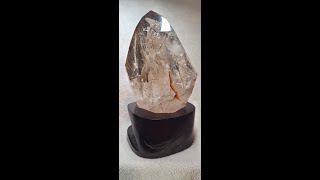 Smoky Quartz with Fire Quartz and White Rutiles