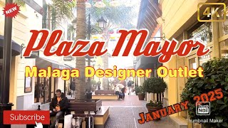 Plaza Mayor Malaga Designer Outlet | January 2025 | virual tour | Spain | 4K