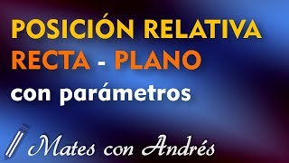 Posición Relativa de una RECTA y un PLANO con PARÁMETROS 01