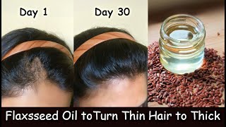 She Applied Flaxseed Oil & Turn Thin Hair to Thick Hair in 30 Days - Double Hair Growth & Long Hair