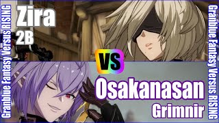 [GBVSR] (4K) Granblue Fantasy Versus Rising Rank match  Zira (2B) vs Osakanasan (Grimnir)