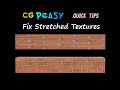 Blender Quick Tips. Fix Stretched Textures