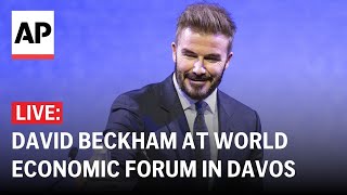 LIVE: David Beckham speaks at the World Economic Forum in Davos