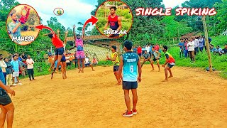 Hukumpetta mahesh v/s Saluru shekar single spiking, volleyball, betting match Hkp local dhalagumadi