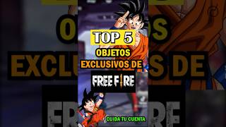 Top 5 objetos exclusivos en free fire 2023