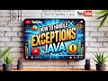How to handle Exception in java Cracked in 10 Minutes!|java interview questions and answers
