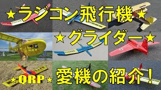 【ラジコン飛行機】QRP ラジコン飛行機 と グライダー の 紹介 !