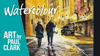 How to Paint a City Scape at Night in Watercolour