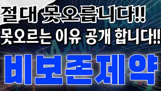 비보존제약 - 절대 못오릅니다!! 못오르는 이유 공개 합니다!!