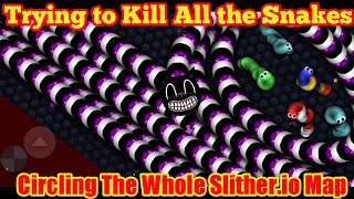 I CIRCLED THE WHOLE SLITHER.IO LOBBY | Circling the Whole Slither.io Map (Epic GamePlay) Part 5
