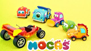 Mocas Little Monster Cars cartoons full episodes. Race for toy cars \u0026 trucks for kids and vehicles.