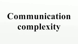 Communication complexity