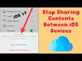 How to Stop Sharing Contacts Between iOS Devices With Same Apple ID