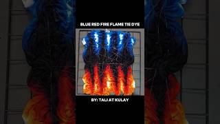 Blue Red Fire Flame Trasher Tie Dye Pattern/Tutorial #shorts