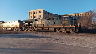 Scrap Yard Up in Flames!!! Fire on 1 - 26 - 2025 + CSX Duo On CPKC 540!!