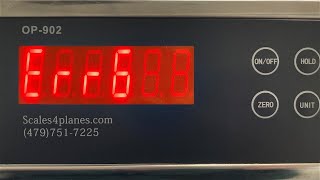 OP 902 Err6 / Floor Scale Calibration