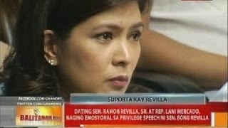 Ramon Revilla, Sr. at Rep. Lani Mercado, naging emosyonal sa privilege speech ni Sen. Bong Revilla