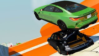 Real Car Mods Extreme Downhill Crash Test - BeamNG Drive Jumps/Crashes | DestructionNation