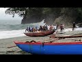 dorong speedboat di musim ombak