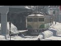 ダイヤ改正まで残り1ヶ月、冬晴れ雪景色のしなの鉄道北しなの線を走行した、しなの鉄道115系s7編成「初代jr長野色」運用普通列車。