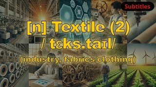 [n] Textile meaning (industry, fabrics/clothing) with 5 examples