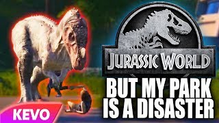 Jurassic World Evolution but my park is a disaster