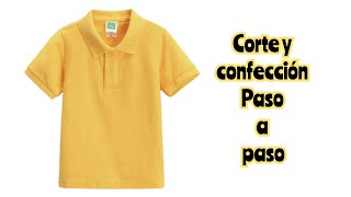 Corte y confección de camiseta polo.