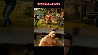 Tiger & Vidyut Similar Kicks | Tiger Shroff Attitude Status | Vidyut Attitude Status | #shorts #kick
