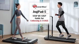 PowerMax Fitness JogPad-5 Smart Walk Double Fold Treadmill [ UNBOXING ]