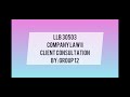 LLB30503 COMPANY LAW II: CLIENT CONSULTATION PROJECT (GROUP 12)