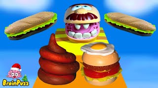 Sandwich Runner in Real Life 🍔 Sandwich Run Cardboard Game DIY 👍 Funny Games Video