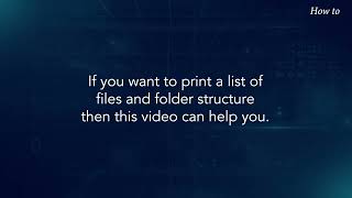 How to Print a List of Files
