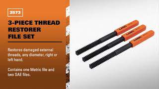 LANG 2573 - 3-Piece Thread Restorer File Set