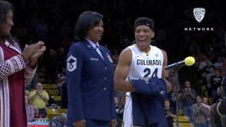 George King's mom promoted to Chief Master Sergeant and honored during Colorado's halftime on...