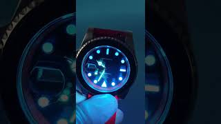 ADDIESDIVE Men's Red Quartz Watch: Nighttime Visibility with AD2040's Luminescent Features