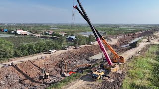 WOW!! Incredible Recovery! 2 Cranes SANY 250Ton \u0026 KATO 120Ton and 2 Excavators Rescue Stuck in Mud