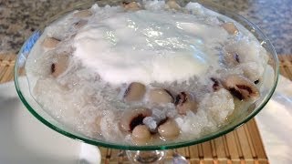 Rice Pudding Black Eyed Peas-Coconut Sauce-Che Dau Trang-Vietnamese Food Recipes