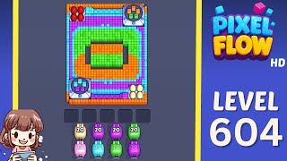Pixel Flow Level 604 Solution Walkthrough