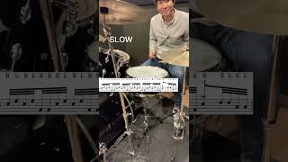 #21 ドラムのフィルインのアイデアです Drum Fill Idea (譜面)(ルーディメンツ) #Shorts