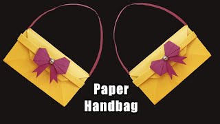 Origami Paper handbag | Paper purse easy | Easy Paper Crafts | Paper gift bag | 5 minutes Crafts