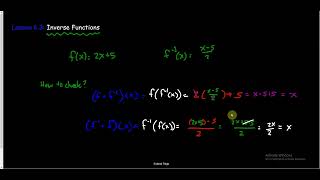 Lesson 6.3 Inverse Functions